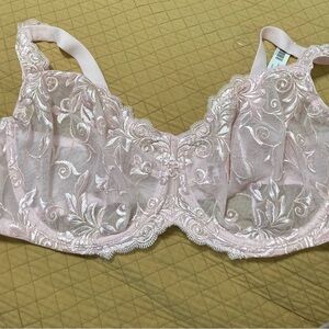 Elegant Pink Lace Bra